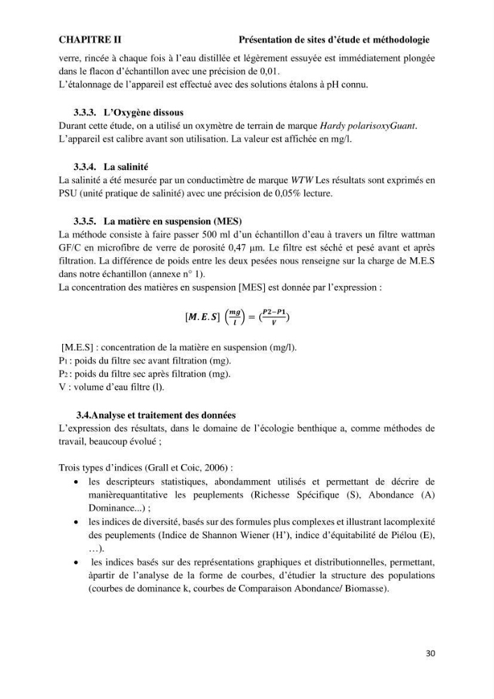 Caractérisation des biocenoces benthiques des côtes Algériennes