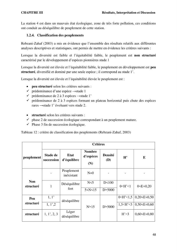 Caractérisation des biocenoces benthiques des côtes Algériennes