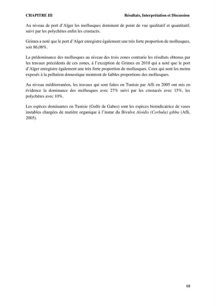 Caractérisation des biocenoces benthiques des côtes Algériennes