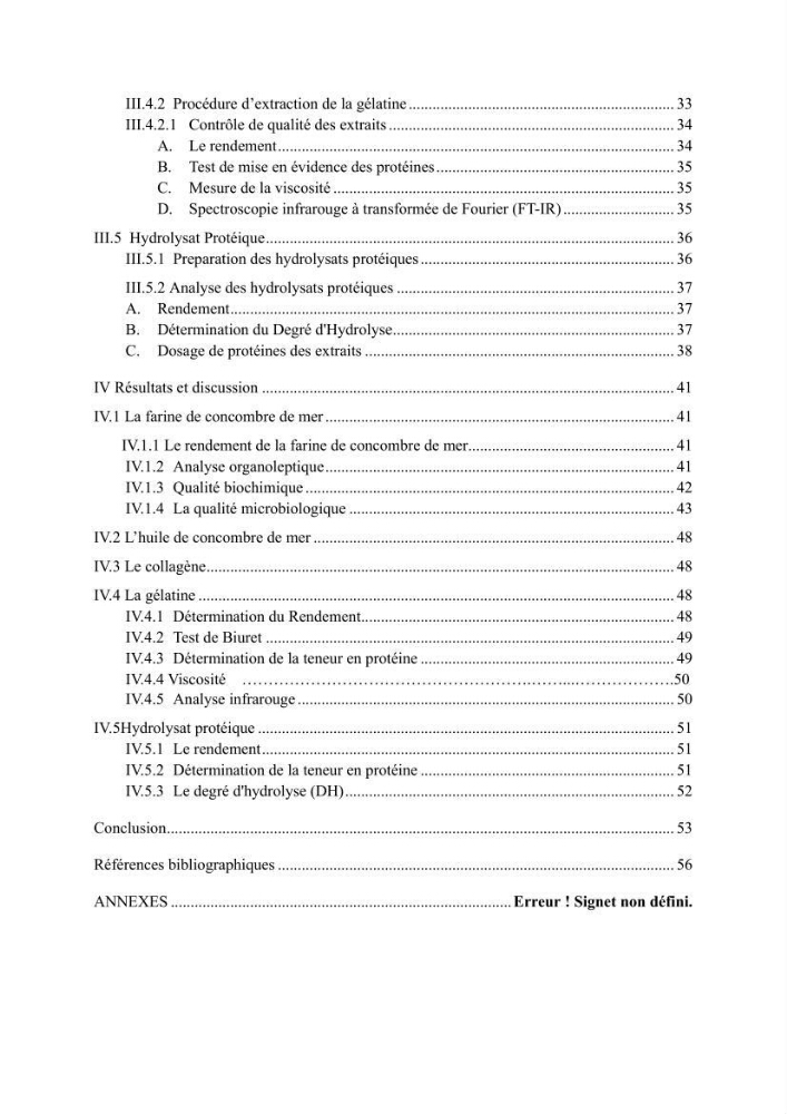 Contribution à la valorisation des coproduits des espèces d\'holothurie ( concombre de mer ) pêchées dans la côte algérienne
