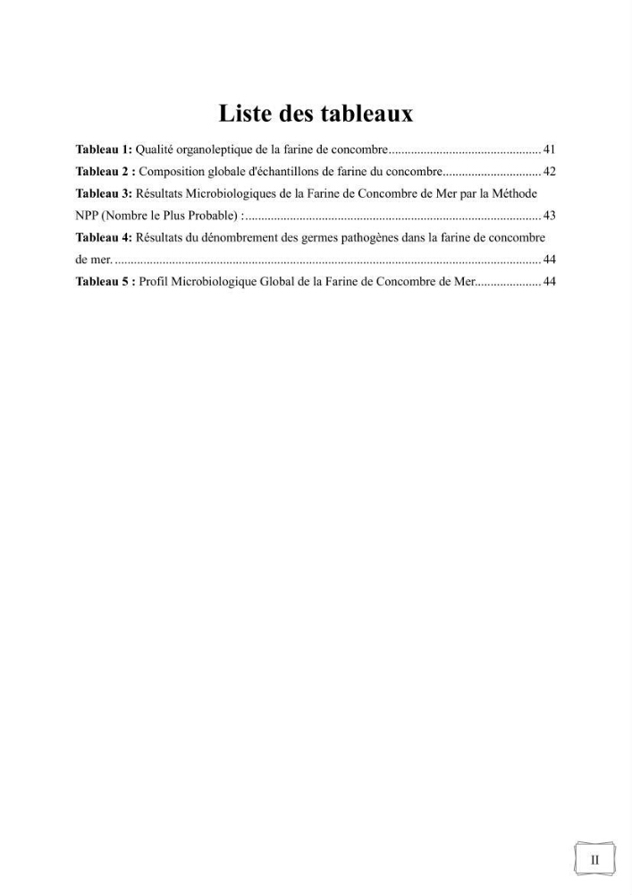 Contribution à la valorisation des coproduits des espèces d\'holothurie ( concombre de mer ) pêchées dans la côte algérienne