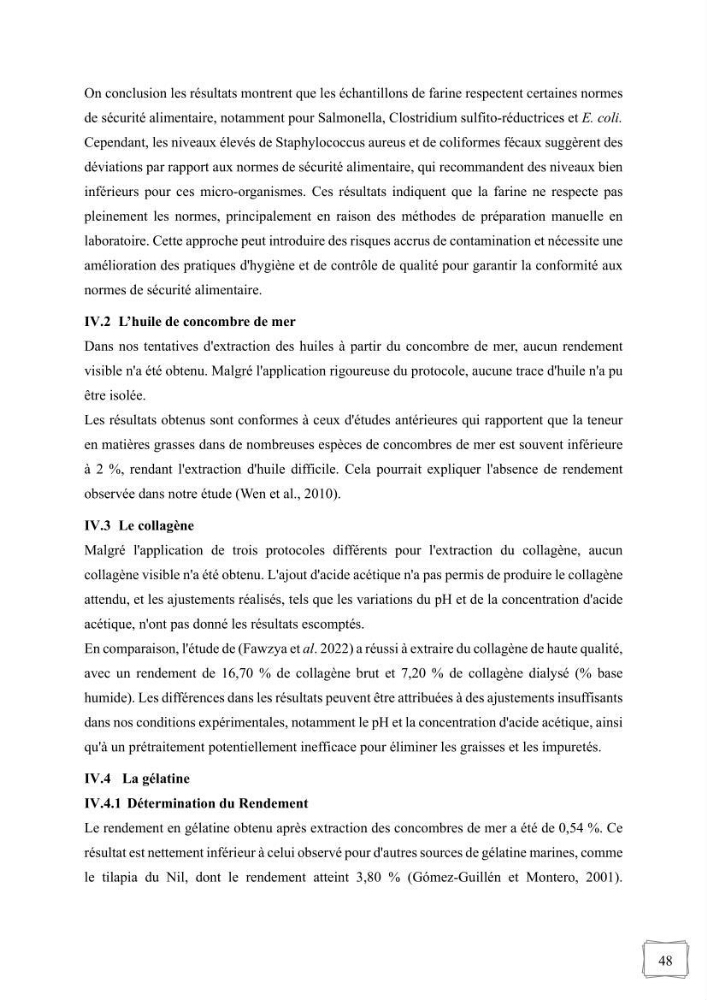Contribution à la valorisation des coproduits des espèces d\'holothurie ( concombre de mer ) pêchées dans la côte algérienne