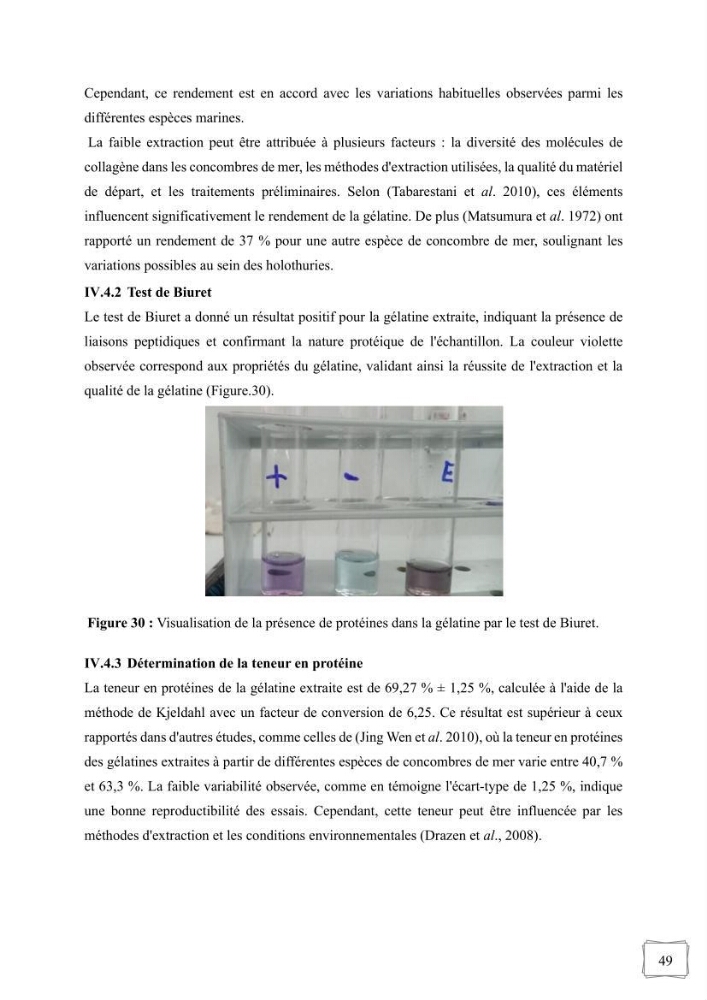 Contribution à la valorisation des coproduits des espèces d\'holothurie ( concombre de mer ) pêchées dans la côte algérienne
