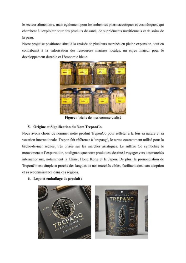 Contribution à la valorisation des coproduits des espèces d\'holothurie ( concombre de mer ) pêchées dans la côte algérienne