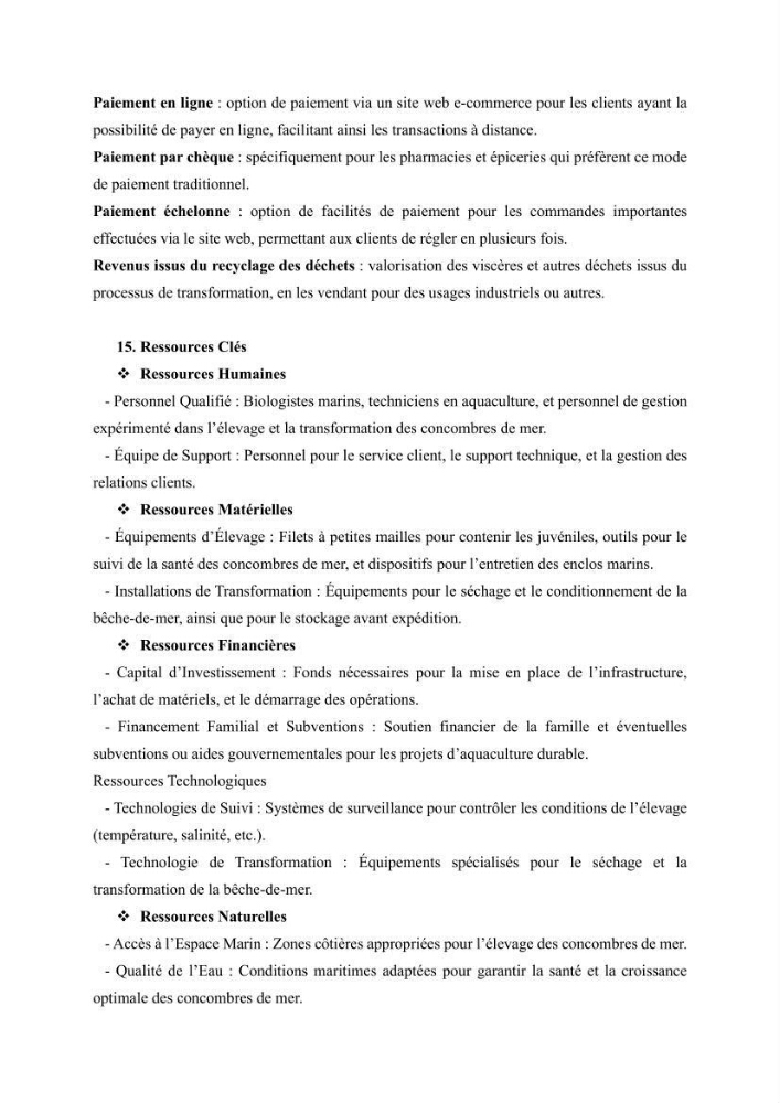 Contribution à la valorisation des coproduits des espèces d\'holothurie ( concombre de mer ) pêchées dans la côte algérienne