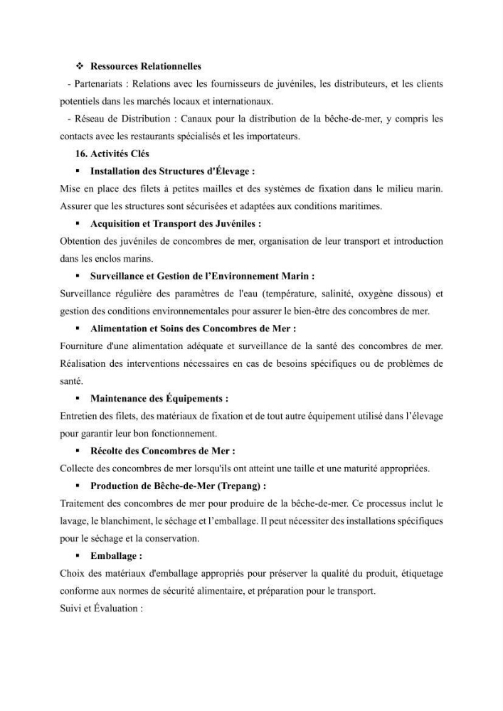 Contribution à la valorisation des coproduits des espèces d\'holothurie ( concombre de mer ) pêchées dans la côte algérienne