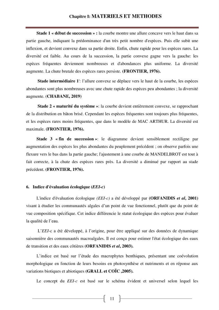Bioévaluation de la qualité des eaux marines côtières les peuplements macrophytes benthiques.