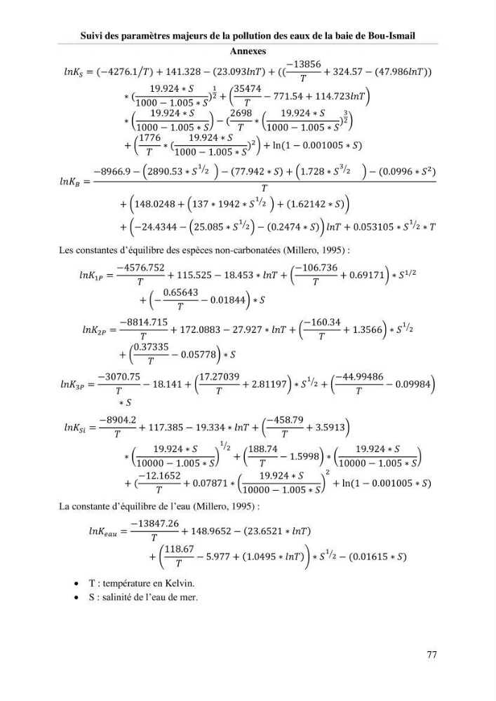Etude de l\'eutrophisation et du système des carbonates dans la baie de Bou-Ismail en printemps 2015