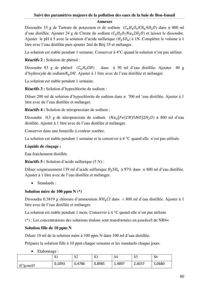 Etude de l\'eutrophisation et du système des carbonates dans la baie de Bou-Ismail en printemps 2015