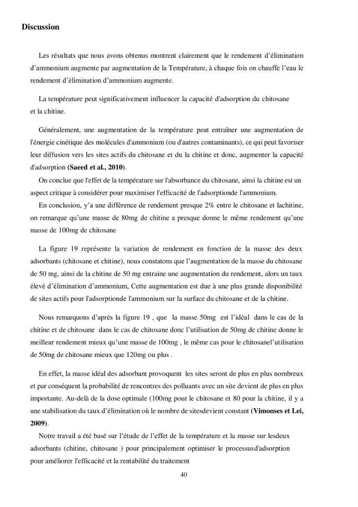Valorisation d’un biopolymère (cas de chitosane) dans le processus du traitement des effluents piscicole