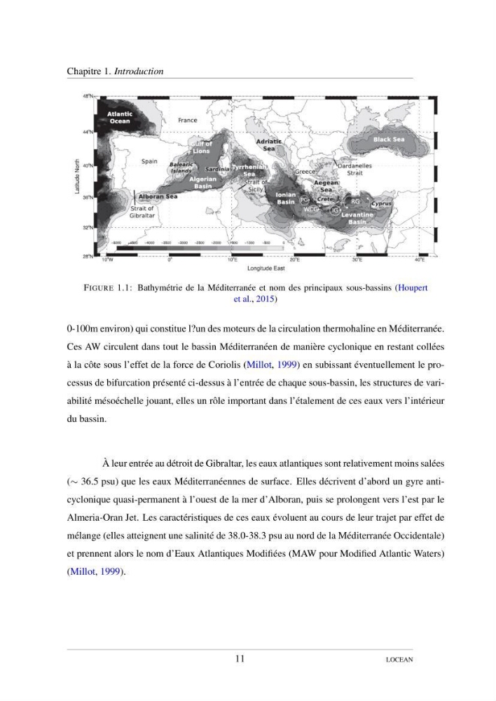Hydrologie et circulation océanique dans le bassin Algerien: