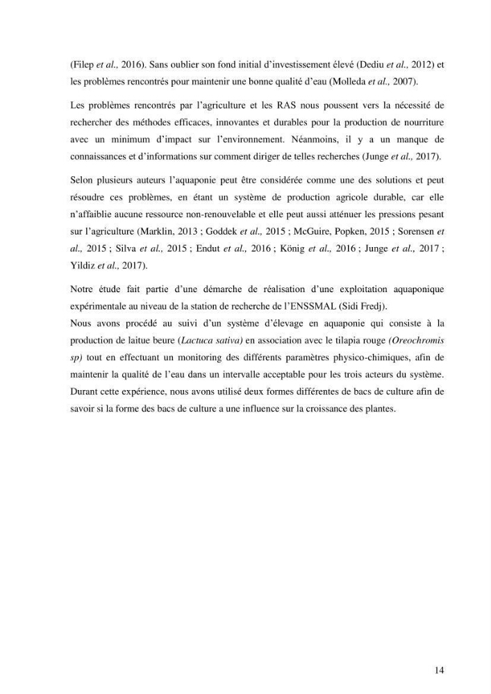 Suivi d\'un systeme d\'élevage en aquaculture