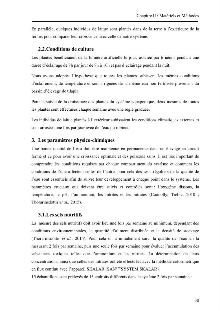 Suivi d\'un systeme d\'élevage en aquaculture