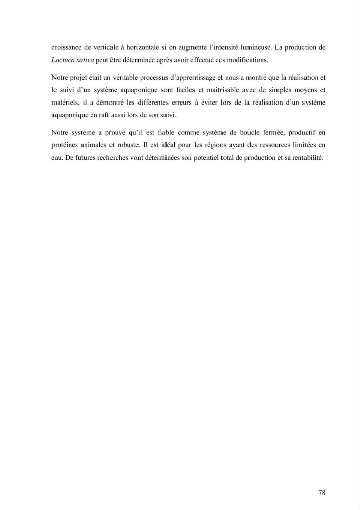 Suivi d\'un systeme d\'élevage en aquaculture