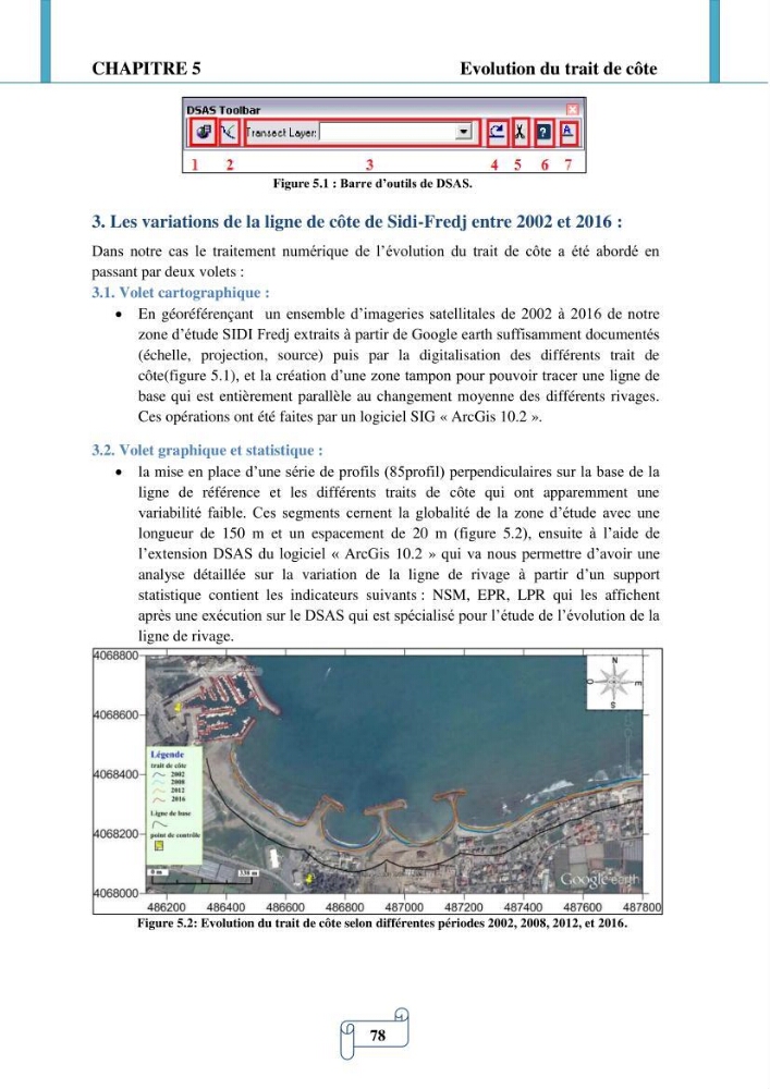 Modélisation numérique de la morphodynamique d\'une côte sableuse soumise à l\'effet des vagues et des houles cas : Plge de Sidi Fredj