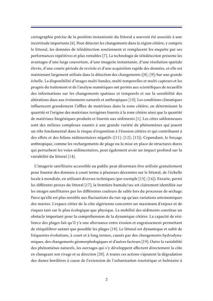 Apport de la télédétection très haute résolution pour l’étude diachronique des plages de la région centre algérienne