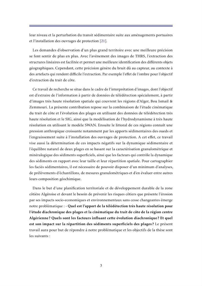 Apport de la télédétection très haute résolution pour l’étude diachronique des plages de la région centre algérienne