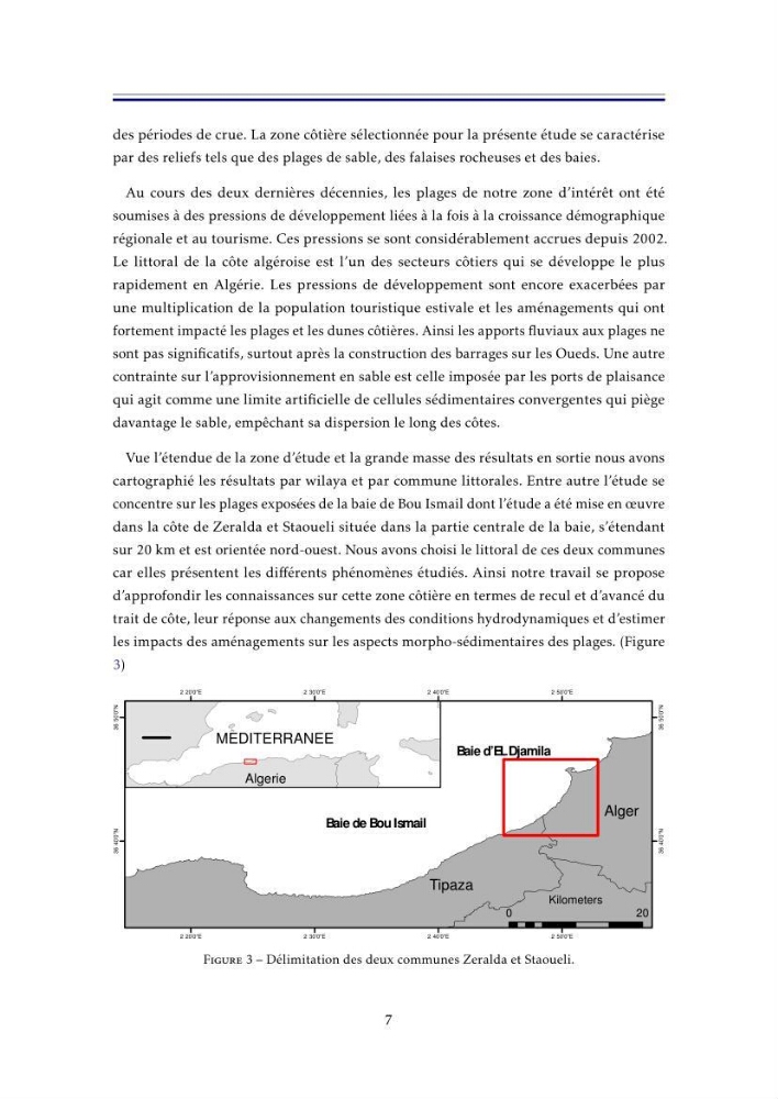 Apport de la télédétection très haute résolution pour l’étude diachronique des plages de la région centre algérienne