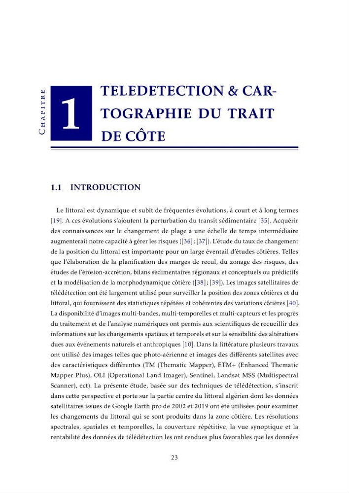 Apport de la télédétection très haute résolution pour l’étude diachronique des plages de la région centre algérienne