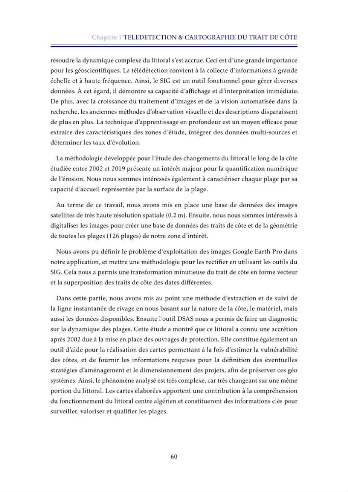 Apport de la télédétection très haute résolution pour l’étude diachronique des plages de la région centre algérienne