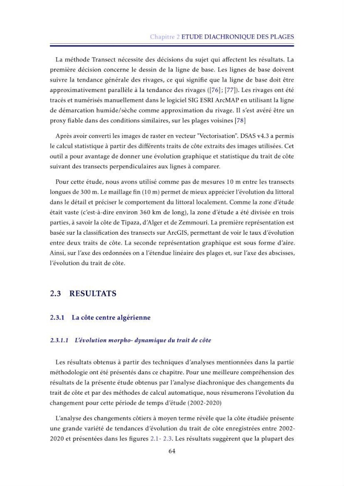 Apport de la télédétection très haute résolution pour l’étude diachronique des plages de la région centre algérienne