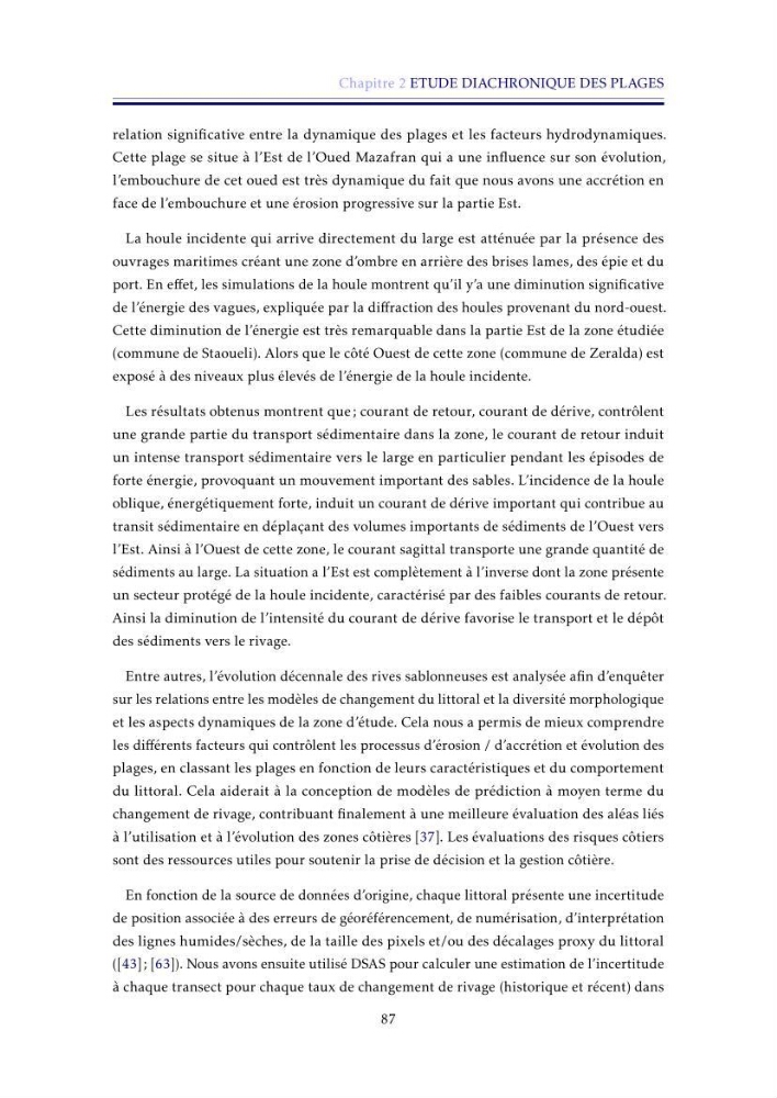 Apport de la télédétection très haute résolution pour l’étude diachronique des plages de la région centre algérienne