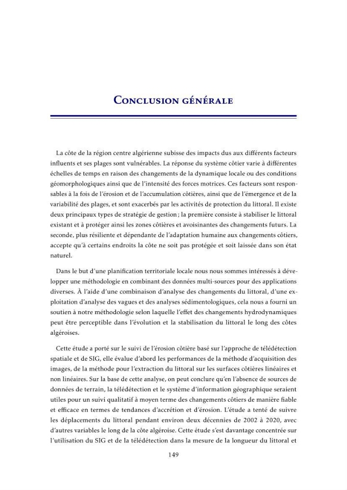 Apport de la télédétection très haute résolution pour l’étude diachronique des plages de la région centre algérienne