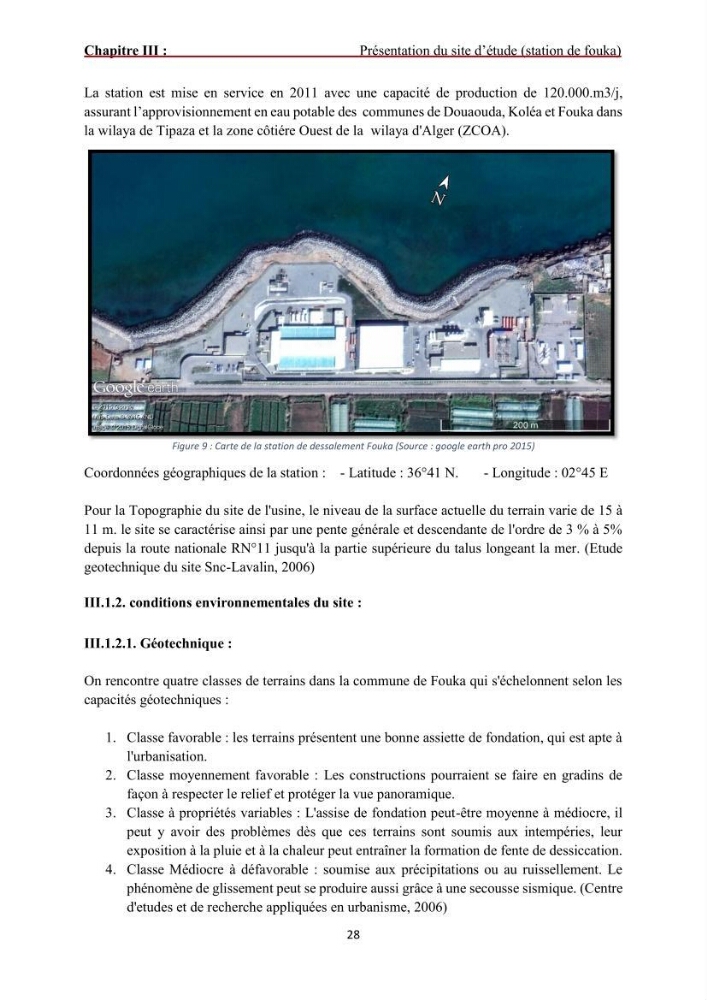 Analyse du cycle de vie du dessalement de l\'eau de mer en baie de Bou-Ismail: evaluation de la performance environnementale de la station de Fouka