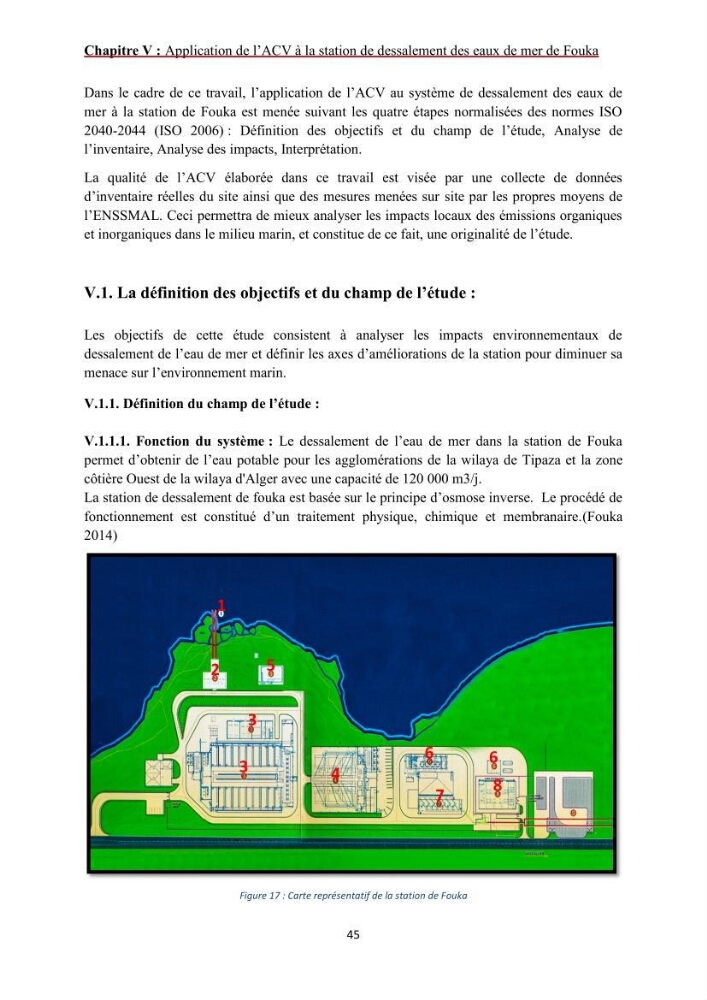 Analyse du cycle de vie du dessalement de l\'eau de mer en baie de Bou-Ismail: evaluation de la performance environnementale de la station de Fouka