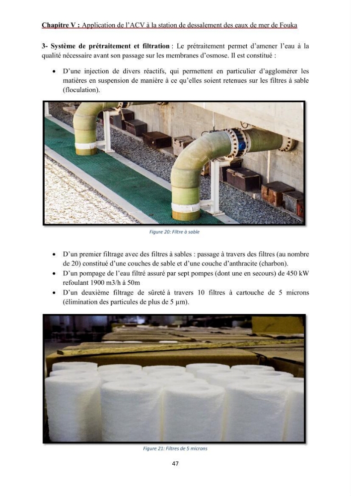 Analyse du cycle de vie du dessalement de l\'eau de mer en baie de Bou-Ismail: evaluation de la performance environnementale de la station de Fouka