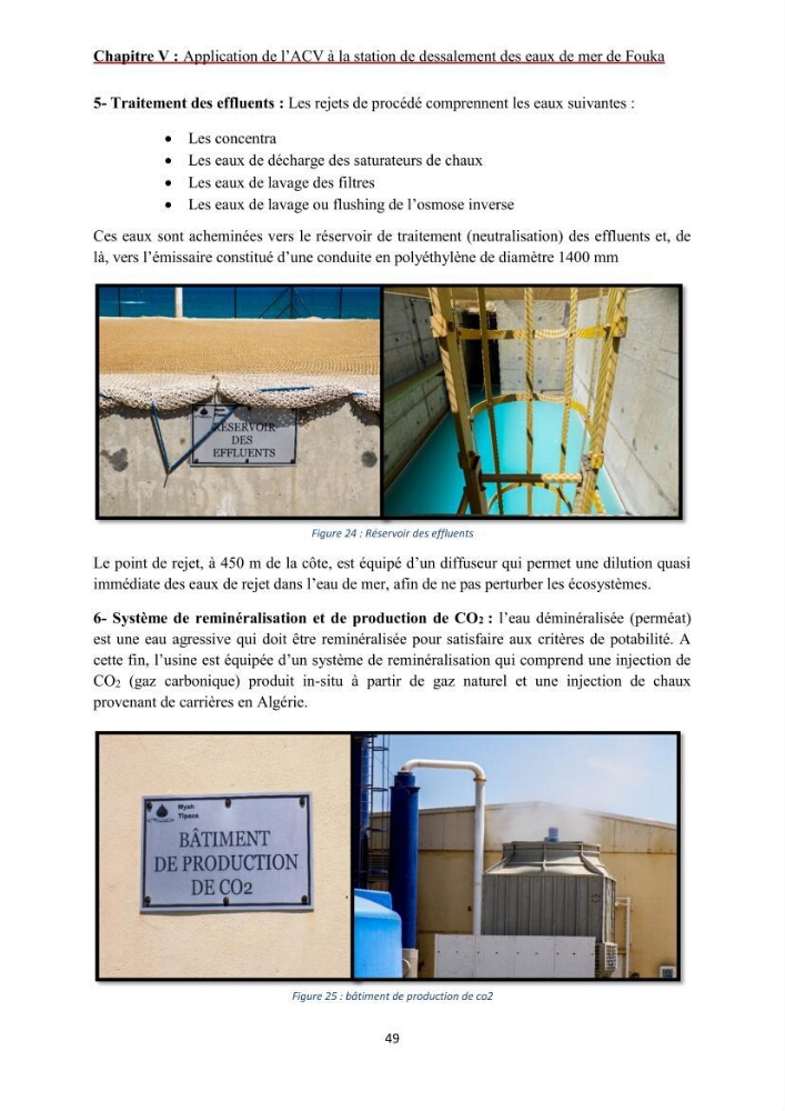 Analyse du cycle de vie du dessalement de l\'eau de mer en baie de Bou-Ismail: evaluation de la performance environnementale de la station de Fouka
