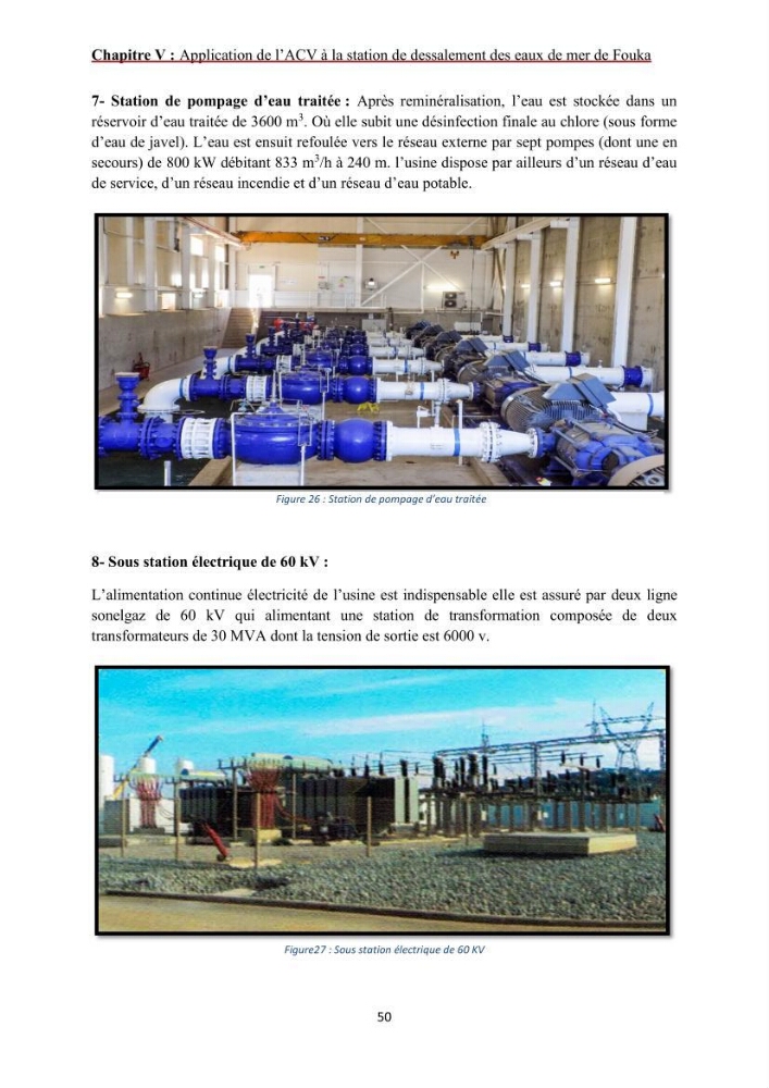 Analyse du cycle de vie du dessalement de l\'eau de mer en baie de Bou-Ismail: evaluation de la performance environnementale de la station de Fouka