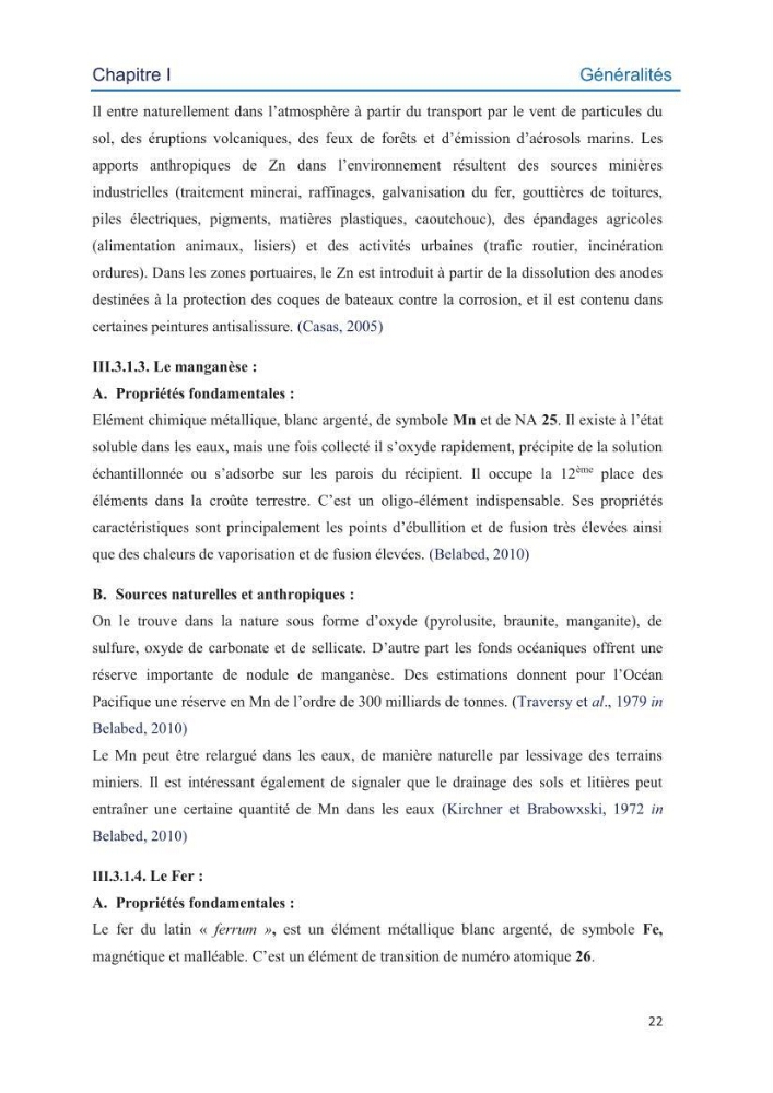 Contamination des sédiments marins de la côte Algéroise par les métaux traces