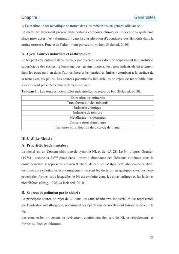 Contamination des sédiments marins de la côte Algéroise par les métaux traces