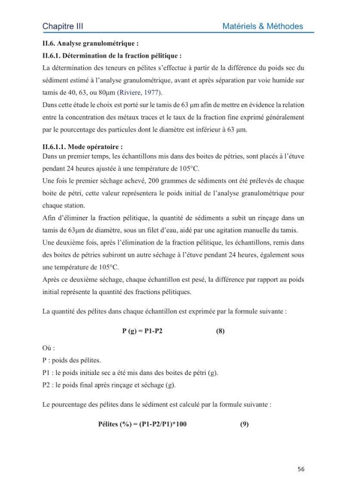 Contamination des sédiments marins de la côte Algéroise par les métaux traces