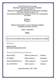 Suivi d'un systeme d'élevage en aquaponie en Algèrie: