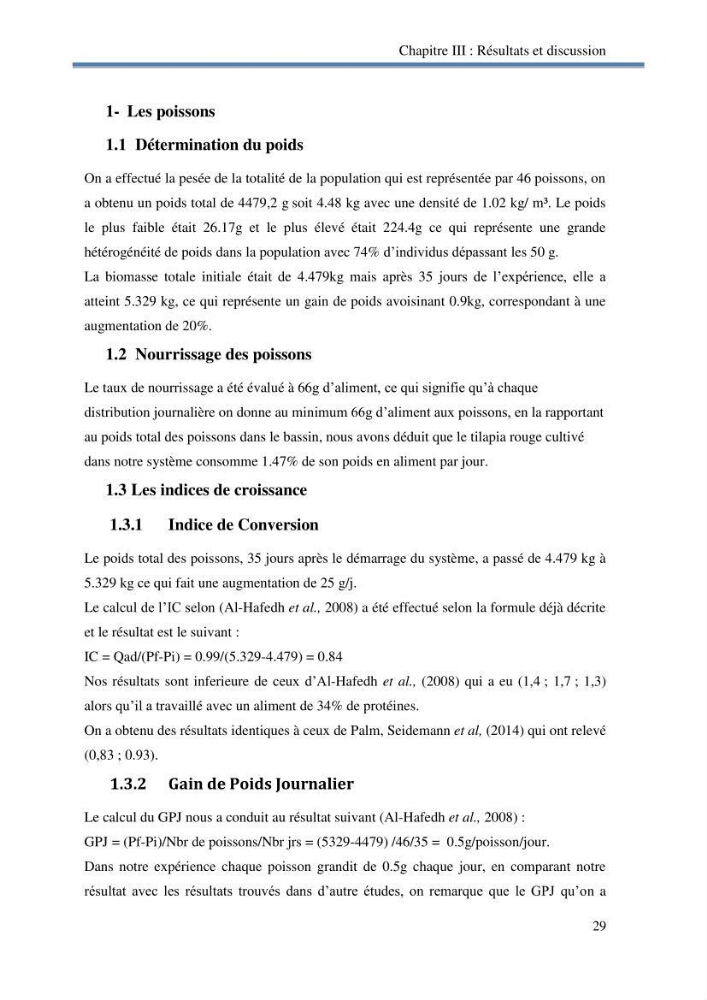 Suivi d\'un systeme d\'élevage en aquaponie en Algèrie: