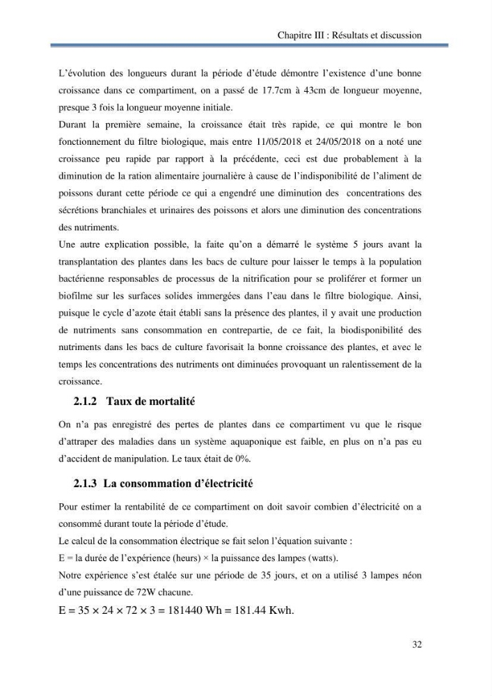 Suivi d\'un systeme d\'élevage en aquaponie en Algèrie: