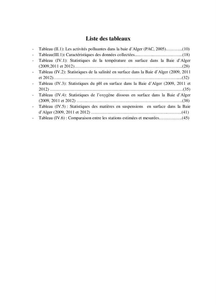 Conception d\'un système d\'information géographique (SIG) pour la spatialisation des paramètres de pollution dans la baie d\'Alger