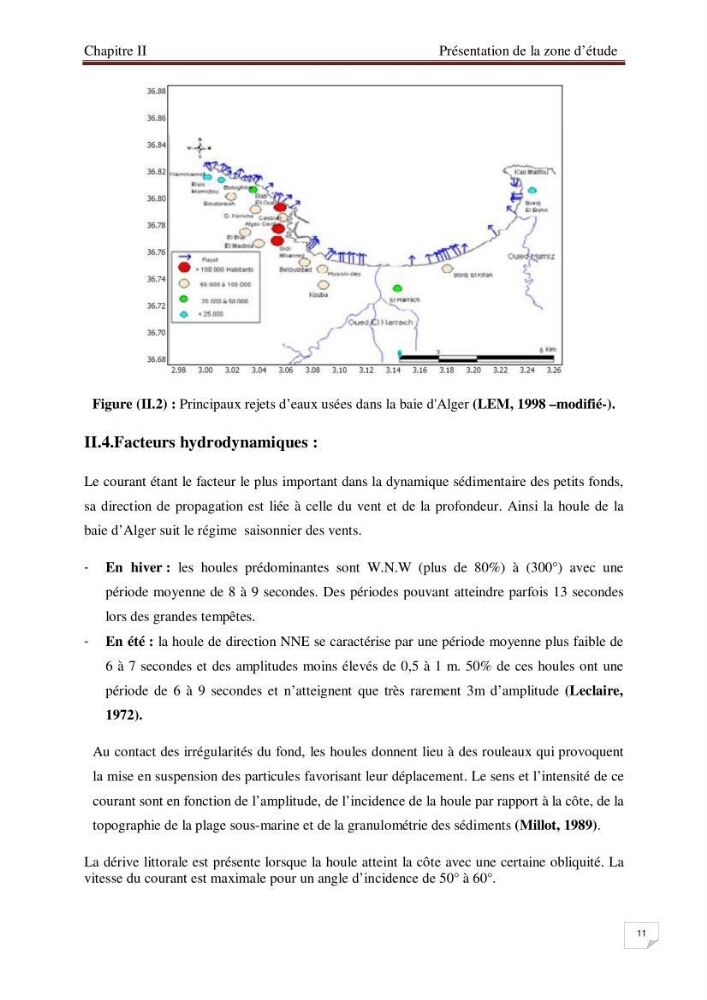 Conception d\'un système d\'information géographique (SIG) pour la spatialisation des paramètres de pollution dans la baie d\'Alger