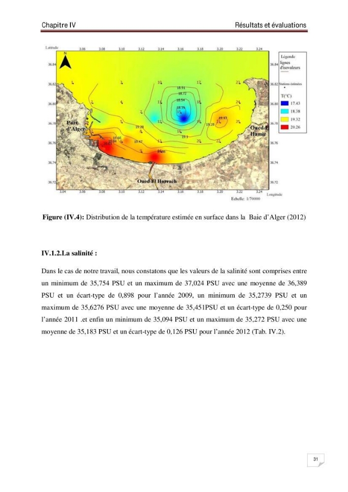 Conception d\'un système d\'information géographique (SIG) pour la spatialisation des paramètres de pollution dans la baie d\'Alger
