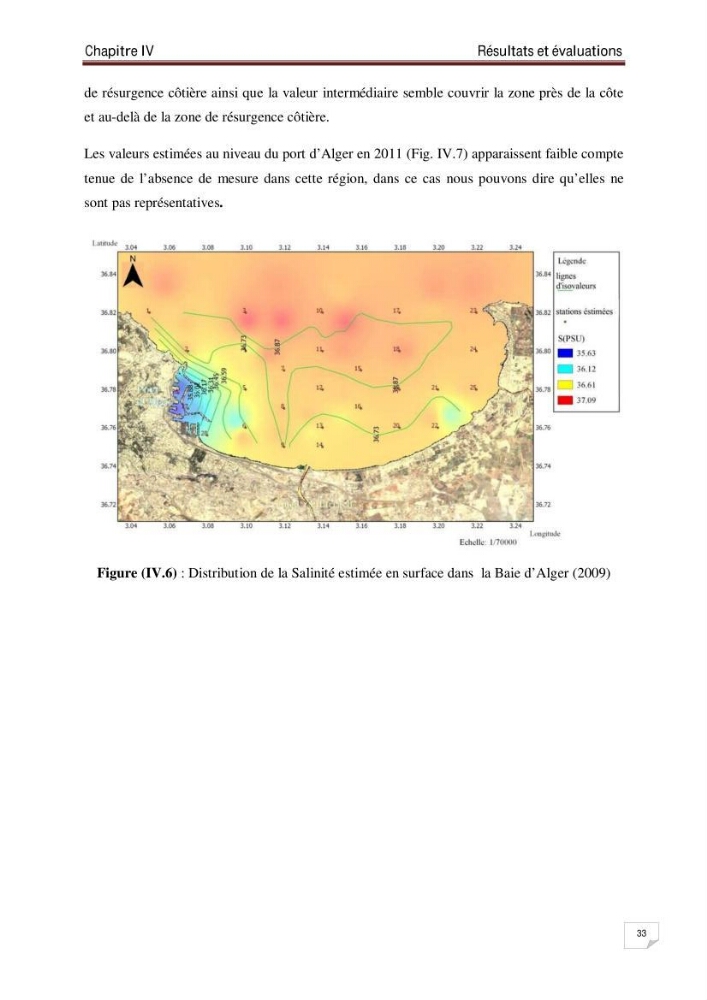 Conception d\'un système d\'information géographique (SIG) pour la spatialisation des paramètres de pollution dans la baie d\'Alger
