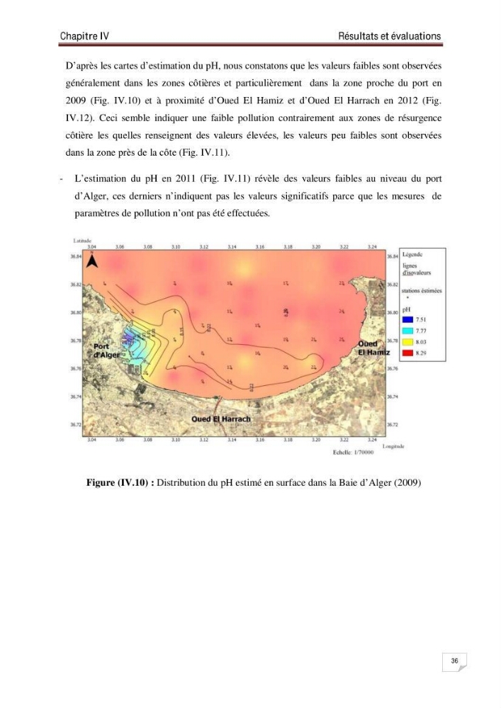 Conception d\'un système d\'information géographique (SIG) pour la spatialisation des paramètres de pollution dans la baie d\'Alger