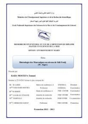 Bioécologie des macroalgues au niveau de Sidi Fredj (w. Alger)