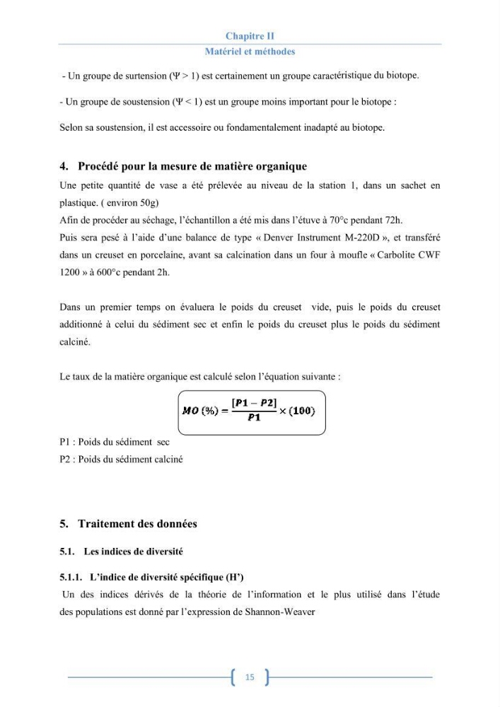 Bioécologie des macroalgues au niveau de Sidi Fredj (w. Alger)