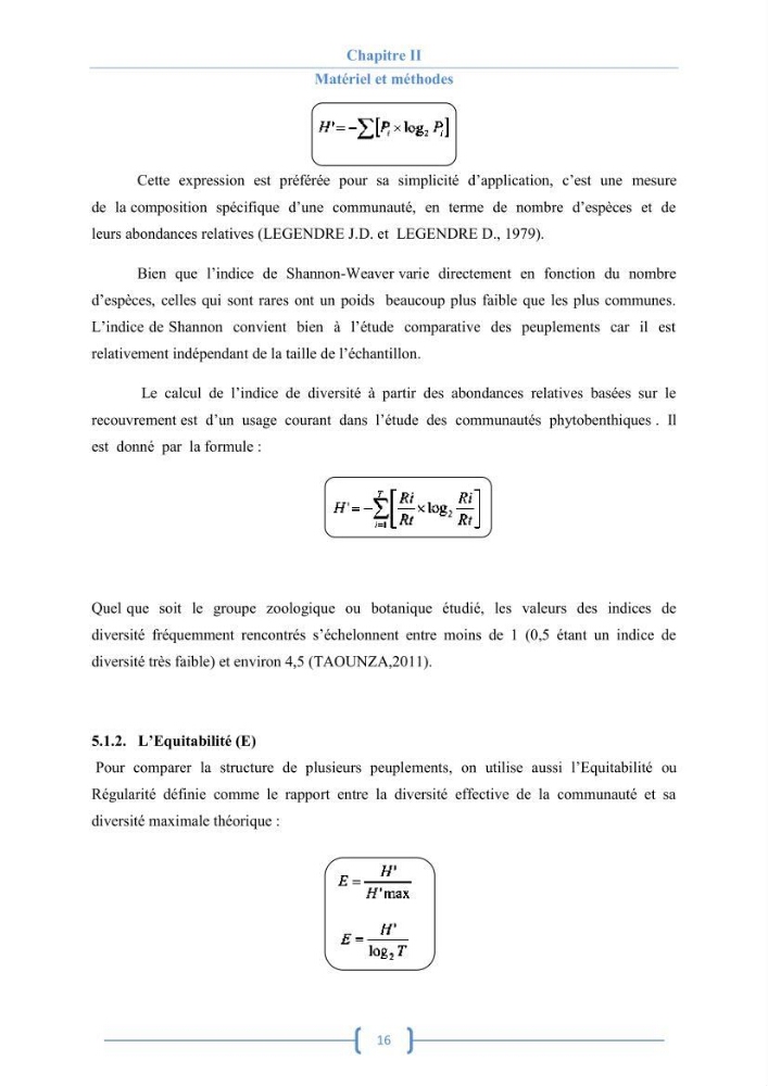Bioécologie des macroalgues au niveau de Sidi Fredj (w. Alger)