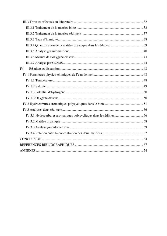 Evaluation de la vulnérabilité bio-morphosédimentaire de la baie de Bou-Ismail face à une pollution potentielle par les hydrocarbures: