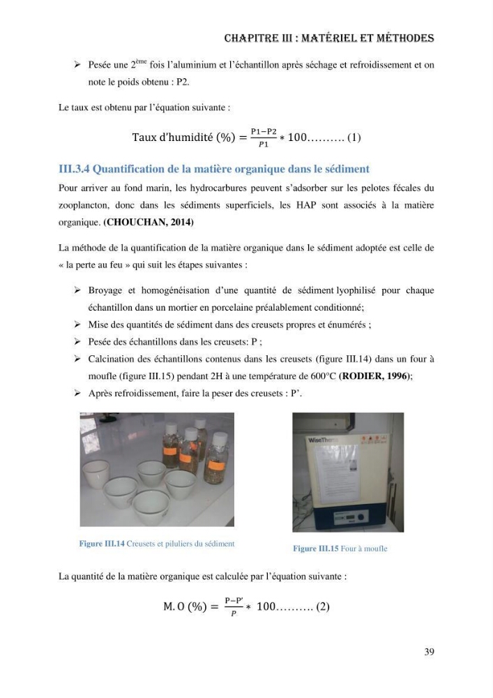 Evaluation de la vulnérabilité bio-morphosédimentaire de la baie de Bou-Ismail face à une pollution potentielle par les hydrocarbures: