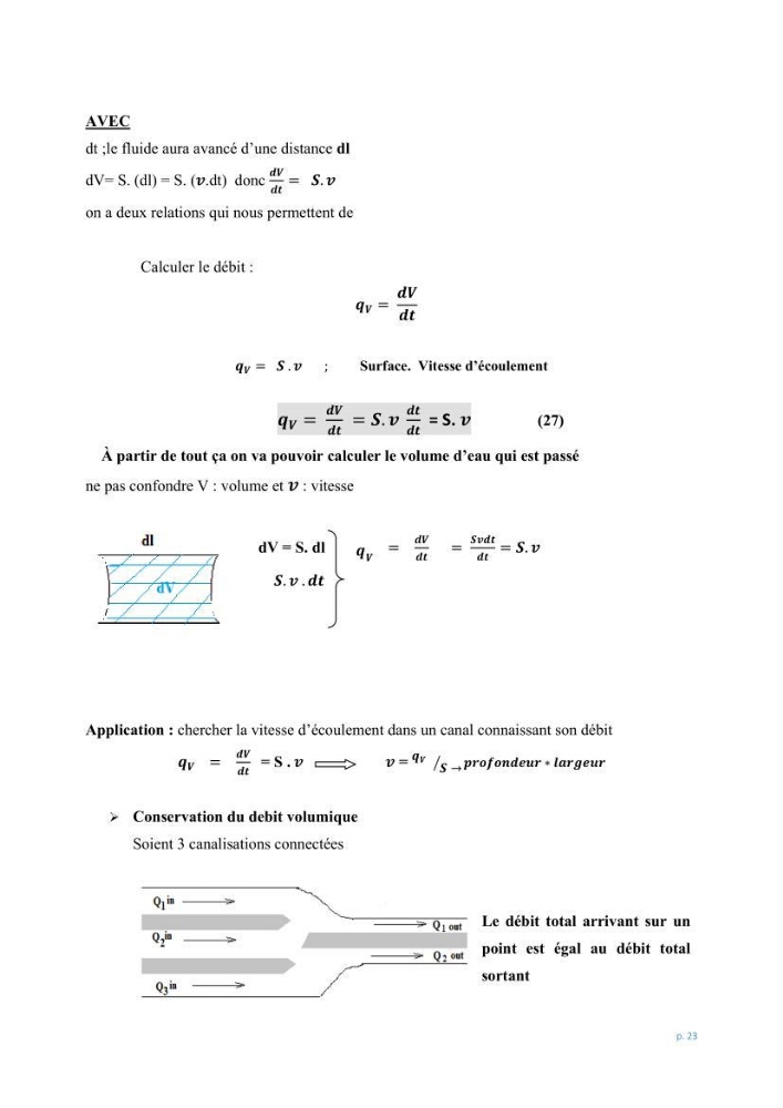 Mécanique des fluides 1: transfert de la quantité de mouvement (cours)