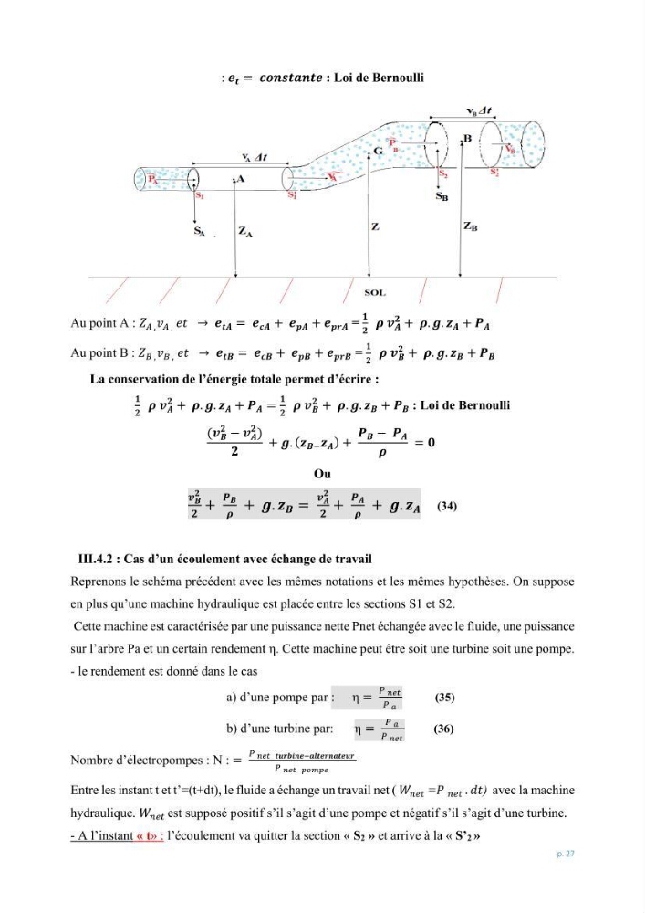 Mécanique des fluides 1: transfert de la quantité de mouvement (cours)